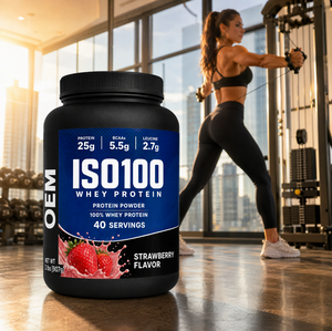 Protéine de lactosérum hydrolysée en poudre VELION <span class=keywords><strong>HYDRO</strong></span> 100, saveur fraise, riche en BCAA, complément alimentaire pour la remise en forme, marque privée OEM - Product Image 3