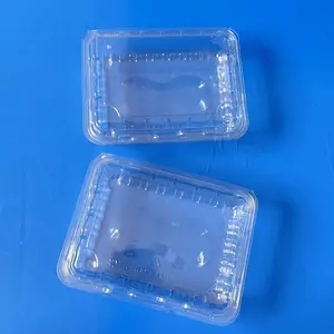 350g clear transparent vacuum form PET plastic Clamshell packaging fruit box for blueberry