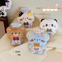 Porte-clés en peluche original et mignon, motif animal chef de dessin animé, petit panda Mi Doll, créatif et culturel, fabriqué à Yiwu, breloque de sac, 14 ans