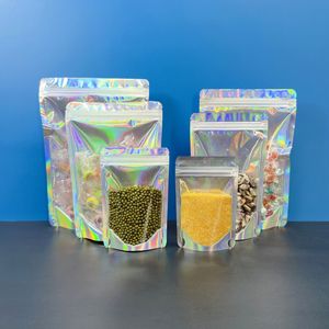 Sachets Doypack Mylar Holographiques Imprimés Personnalisés avec Fermeture Zip, Qualité Alimentaire, pour Sushi, Bonbons, Noix et Snacks - Product Image 1