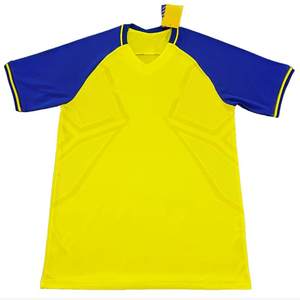 تايلاند جودة تخصيص كرة القدم موحدة مجموعة جيرسي الأزرق والأحمر نصف ونصف الأصفر والأخضر جيرسي كرة القدم - Product Image 4