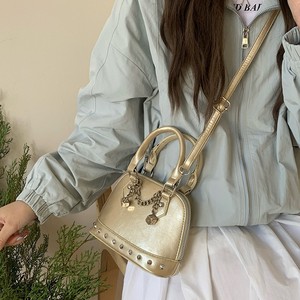 Sac à main en coquille orné de strass champagne, 7 pouces, fermeture éclair, sac bandoulière pour tenues quotidiennes - Product Image 3