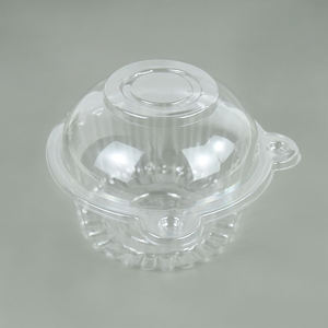 Envases de Plástico Redondos Desechables de Grado Alimenticio con Tapa Abatible, Tipo Blister, para Panadería, Ensaladas, Comida para Llevar - Product Image 2