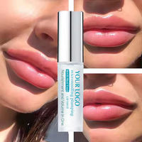 Gloss à lèvres repulpant instantané végétalien 4ml avec collagène et liquide de microneedling pour l'amélioration des ridules et des lèvres pulpeuses, marque privée