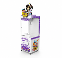 Machine à griffes d'arcade commerciale en plastique à monnayeur pour enfants, avec fonction de capture de cadeaux en anglais