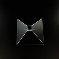 Accessoire haute couture acrylique quadrangulaire 3D stéréoscopique effet d'imagerie moule à l'étranger populaire expérience Lucite pyramide