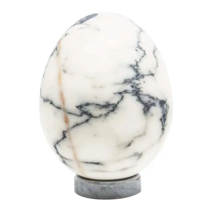 Unique Design Medium Sized Marble Egg Home Desk Bookcase Decorative Ornament Gift