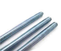 DIN975 Carbon Steel Hex Head Zinc Plated UNC Threaded Rod M6-M10 Grades 4.8 & 6.8 Stud Rod Made in China 2 Nuts