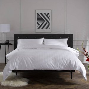 Patrón de rayas Funda de almohada y juegos de sábanas Sábanas blancas Juego de cama Hotel de lujo Hogar - Product Image 5