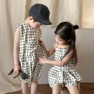 Completo Estivo Due Pezzi per Bambini, Outfit Casual con Canotta per Ragazzi, Novità 2026, Abbigliamento per Neonati, Canotta e Pantaloncini per Ragazze, Set Estivo per Fratelli - Product Image 3