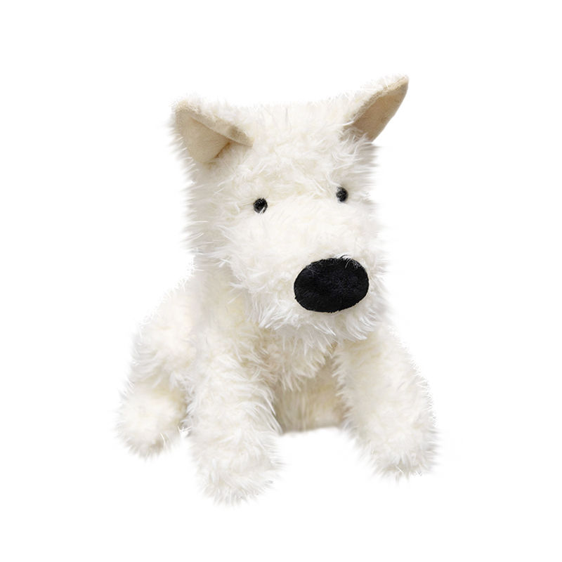 peluche de pelo largo perro lindo y seguro, perfecto para regalar