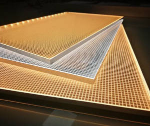 Plaque de guidage lumineux (LGP) en PMMA sérigraphiée à luminosité améliorée, type orienté vers le bas, pour panneau lumineux blanc réglable Rina Tech - Product Image 5