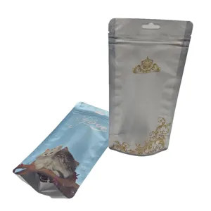 Plastic PE Pack Zipper Food Doypack Packaging Bags MOQ 500pcs Heat Seal Self Sealing Sterilized Reusable Mylar Stand Up Bags