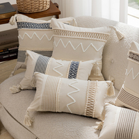Housse de coussin personnalisée en coton et polyester de style marocain, jacquard, de haute qualité, décorative, taie d'oreiller bohème, housse de coussin décorative