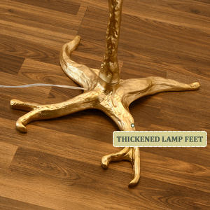 <span class=keywords><strong>Lampadaire</strong></span> sur Pied LED Moderne Nordique de Luxe, Branche d'Arbre, Intérieur, Résine Cuivre Plumes d'Autruche - Product Image 6