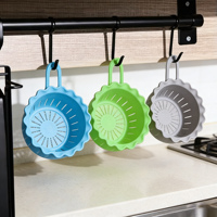 Panier de drainage suspendu portable pour cuisine, support pour éponge en silicone, étagères, poche de drainage, boîte de rangement