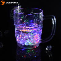 Bar kaynağı Led plastik cam bardak sıvı su aktif ışık fincan flaş ışığı Led kupa bardak