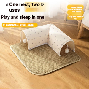 เสื่ออุโมงค์วงกลมสำหรับแมวบ้านสุนัขและแมวที่นอนสัตว์เลี้ยงสำหรับแมวทุกฤดู - Product Image 1
