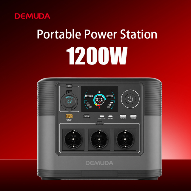 Wholesale 1200W Camping Portable Power Station 1kwh 1008wh 1200w Outdoor Backup Solar Power Generator with Foldable Solar Panel