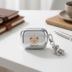 Custodia placcata Bear Cover per Air Pods Pro custodia morbida protetta <span class=keywords><strong>Apple</strong></span> 3 Dandy Bluetooth 2 Cover per cuffie custodia Anti-caduta Wireless - Product Image 3