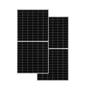 Hope Solar Hot Sell Black 450W 550W 600W 650W 700W 800W Half Cell PV Module Mono Solar Panel 10BB 12BB