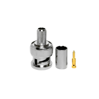 Connecteur mâle BNC à sertir pour caméras de vidéosurveillance, audio, LMR200, RG58, LMR195, RG223, RG400, RG142, ALMR240, ALMR-240, RG59, H155 – Connecteurs RF