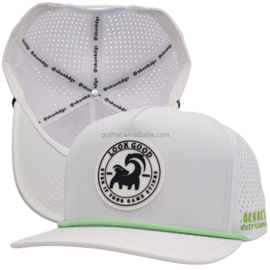Casquettes de baseball et de golf pour hommes, 5 panneaux, imperméables, avec cordon, personnalisables, avec patch PVC découpé au laser, pour clubs sportifs nautiques, vente en gros - Product Image 1