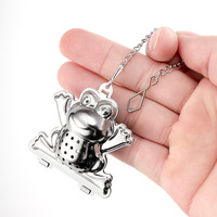Mini infuseur à thé portable écologique et mignon en forme de fleur, en acier inoxydable, avec chaîne