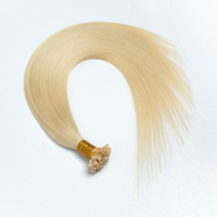 100% naturel blanc kératine conseils brut Double dessiné Nano Itip Y K plat F I U couleur claire Remy Extensions de cheveux humains