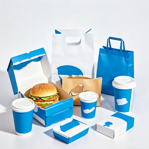 Boîtes en papier kraft écologiques pour hamburgers, poulet frit, frites et biscuits, contenants jetables pour la restauration rapide en vrac - Product Image 4