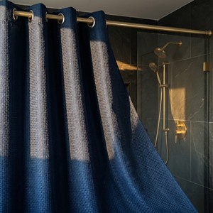 Tissu <span class=keywords><strong>nid</strong></span> <span class=keywords><strong>d</strong></span>'<span class=keywords><strong>abeille</strong></span> 100% polyester 180 GSM, 72*72 pouces, couleurs unies personnalisées, PU TPU, <span class=keywords><strong>rideau</strong></span> de <span class=keywords><strong>douche</strong></span> pour la maison et l'hôtel - Product Image 5
