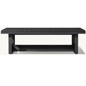 Table basse carrée personnalisable <span class=keywords><strong>de</strong></span> 68 pouces en aluminium noir bon marché table à thé rectangulaire en métal coulé pour l'extérieur - Product Image 1