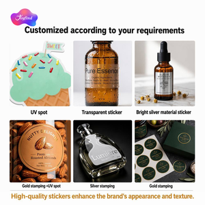 Étiquette personnalisée de luxe en vinyle gaufré à l'or, résistante à l'huile, avec <span class=keywords><strong>logo</strong></span> privé pour bouteilles de vin, cosmétiques et huiles essentielles - Product Image 5