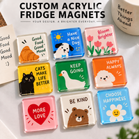 Aimants de réfrigérateur personnalisés avec logo, aimants promotionnels en acrylique, souvenirs de lieux emblématiques de la ville, impression UV, vente en gros OEM ODM