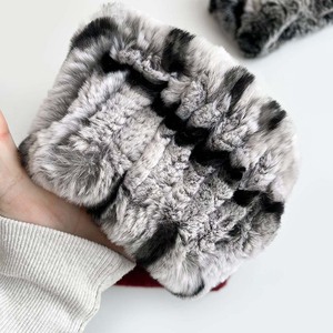 Cache-cou en <span class=keywords><strong>fourrure</strong></span> de lapin Rex tricoté pour <span class=keywords><strong>femme</strong></span> - <span class=keywords><strong>Snood</strong></span> douillet de style cocon - Luxueusement doux et dense pour les températures extrêmes - Product Image 5