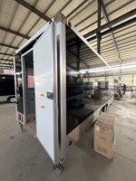Remorque alimentaire mobile commerciale en acier inoxydable sur mesure, robuste, avec fenêtre de service, pour concession et stand de restauration rapide