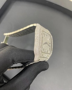Đồng hồ cơ mạ đá Moissanite VVS cao cấp, kiểu dáng Hip-Hop lấp lánh như băng - Product Image 5