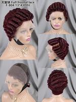 Perruque Courte Bouclée Pixie Noire de Haute Qualité pour Femmes, avec Frontale 13*4, en Cheveux Humains