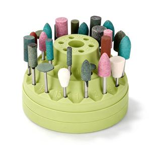 Organizador <span class=keywords><strong>de</strong></span> 31 orificios para brocas, fresas, cabezales <span class=keywords><strong>de</strong></span> pulido y afilado, y accesorios para herramientas rotatorias, con caja <span class=keywords><strong>de</strong></span> almacenamiento para joyería - Product Image 1