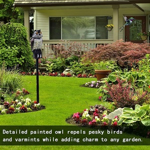 Ngoài Trời Nhựa <span class=keywords><strong>Owl</strong></span> Decoy Và Chim Bù Nhìn Điêu Khắc Sợ Chim Đi Với 360 Độ Xoay Đầu <span class=keywords><strong>Owl</strong></span> Cho Sân Vườn - Product Image 3