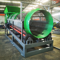 Saringan Putar Pemisah Bijih Emas yang Dapat Disesuaikan, Filter Drum Putar Multi Ukuran, Saringan Rotary, Harga Saringan Trommel Mobile