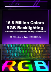 Bàn phím chơi game cơ học 8K RGB TKL Ba chế độ 61 phím với công tắc từ & hiệu ứng hội trường kích hoạt nhanh tốc độ bắn nhanh - Product Image 5