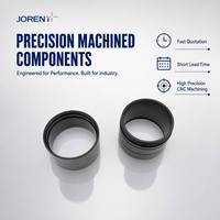 JORENTI Usinage CNC de haute précision pour boîtier de lentille optique en acier inoxydable/aluminium, lentille de caméra anodisée noire sur mesure par brochage