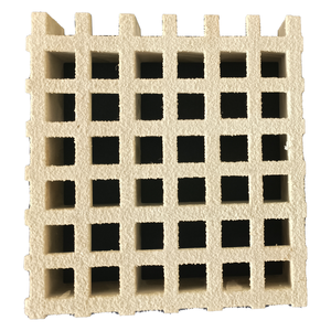 Grille en PRV/GRP moulée haute résistance <span class=keywords><strong>20x20</strong></span>/40x40mm, épaisseur 40mm, mini maille, pour passerelle marine - Product Image 1