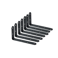 Support d'étagère en acier inoxydable de haute qualité en forme de L simple face et support d'angle pour la vente en gros