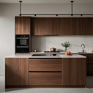 2024 Hot Phong Cách Hiện Đại Tủ Bếp Đặt Tốt Nhất Bán Không Thấm Nước Melamine Hội Đồng Quản Trị Dễ Dàng Lắp Ráp Vòi Ngăn Kéo Trượt Phụ Kiện - Product Image 6