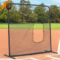 Usine!! Écran de sécurité de cage de frappe de baseball en HDPE L filet de tangage avec roues, filet de baseball en polyéthylène filet de clôture