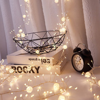 Nouvelles guirlandes lumineuses LED étanches IP65 en forme de boule effet glace, avec fil de cuivre, télécommande, décoratives et colorées