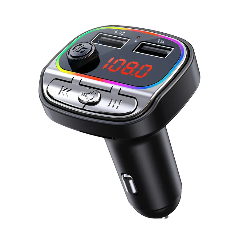 Car Radio MP3 Player Dual USB Car Phone Charger BT MP3 Player With LED Display and FM Transmitter