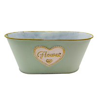 Vente en gros de mini jardinières en relief avec cœurs carrés pour plantes succulentes, motifs de peinture pour jardin